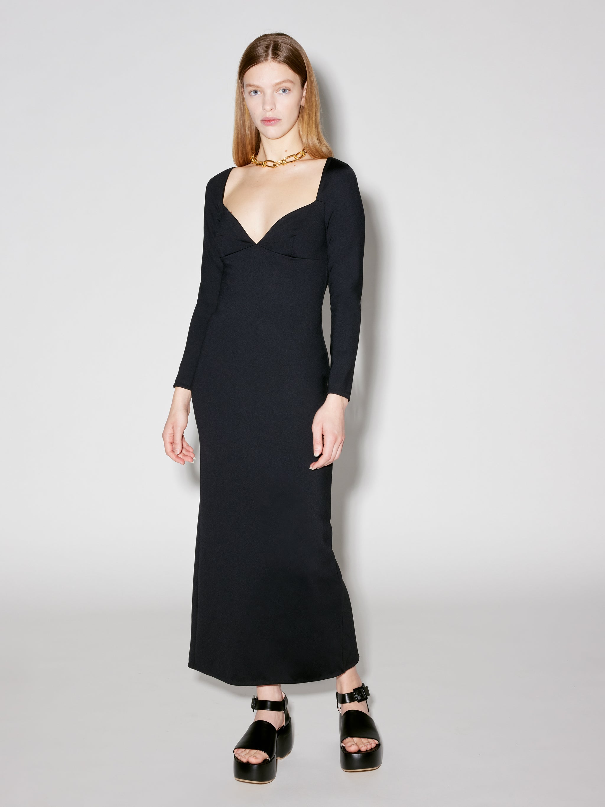 Long Sleeve Sweetheart Dress Rosetta Getty Long Sleeve Sweetheart Dress Rosetta Getty