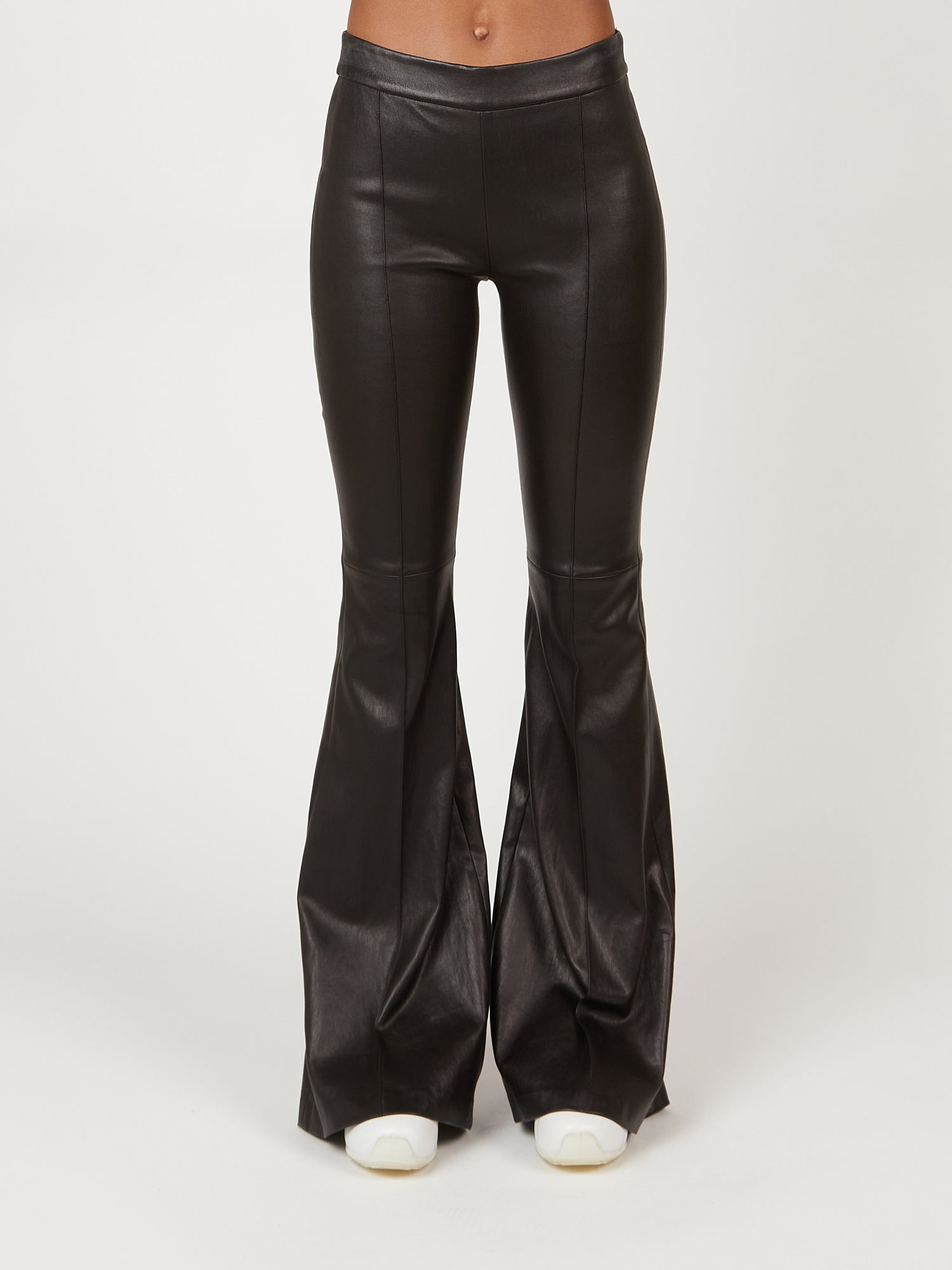 Pull On Cropped Leather Flare – Rosetta Getty