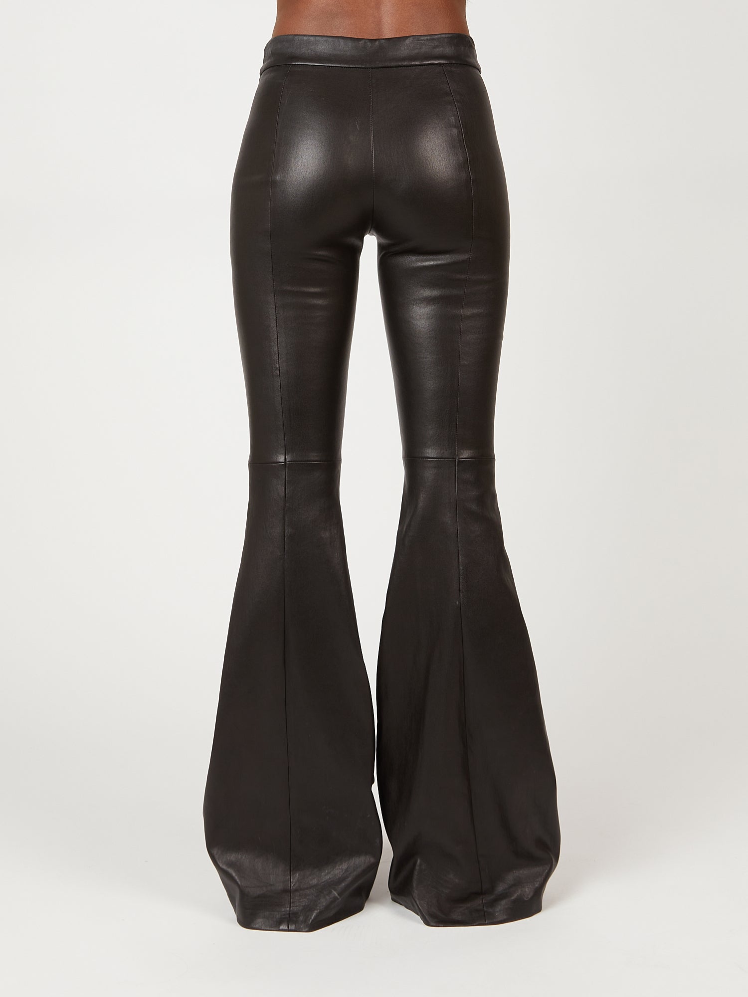 Pull On Pintuck Leather Flares – Rosetta Getty